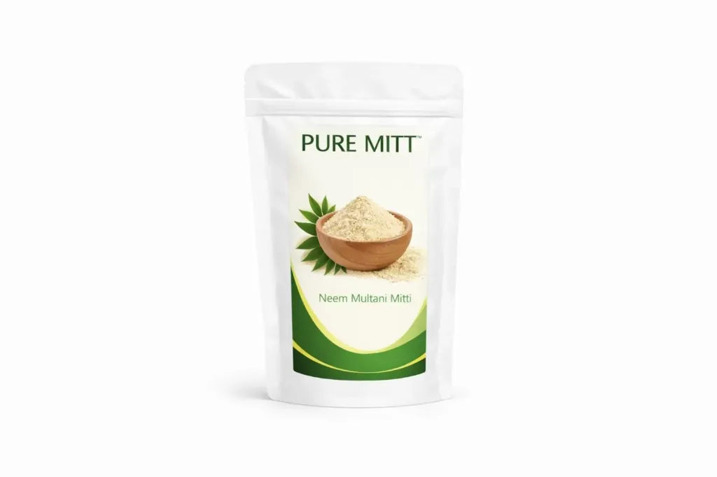 PURE MITT Neem Multani Mitti Face Pack Powder (100g) | Natural Skin Care