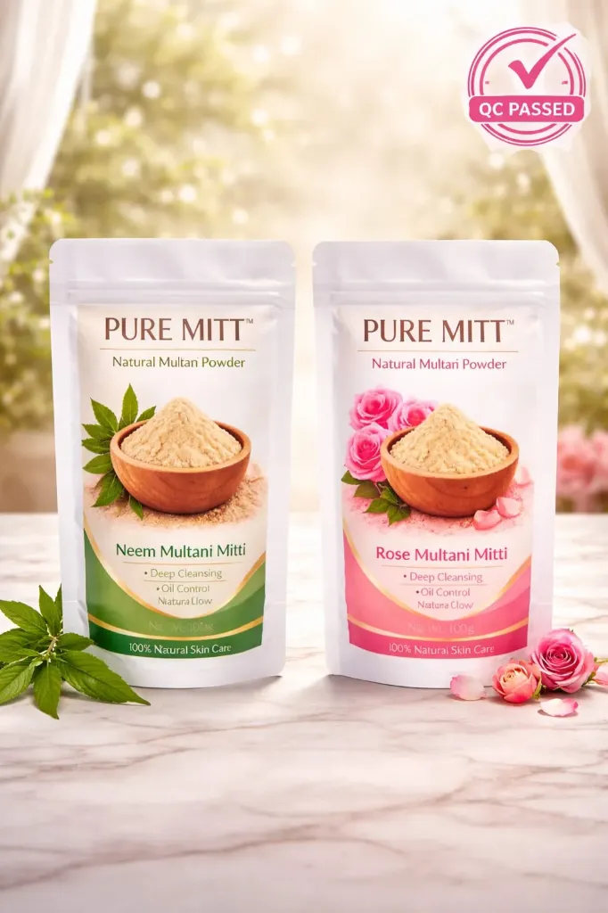 Neem & Rose Powder Combo Pack for Natural Skin Care | Herbal Face Pack